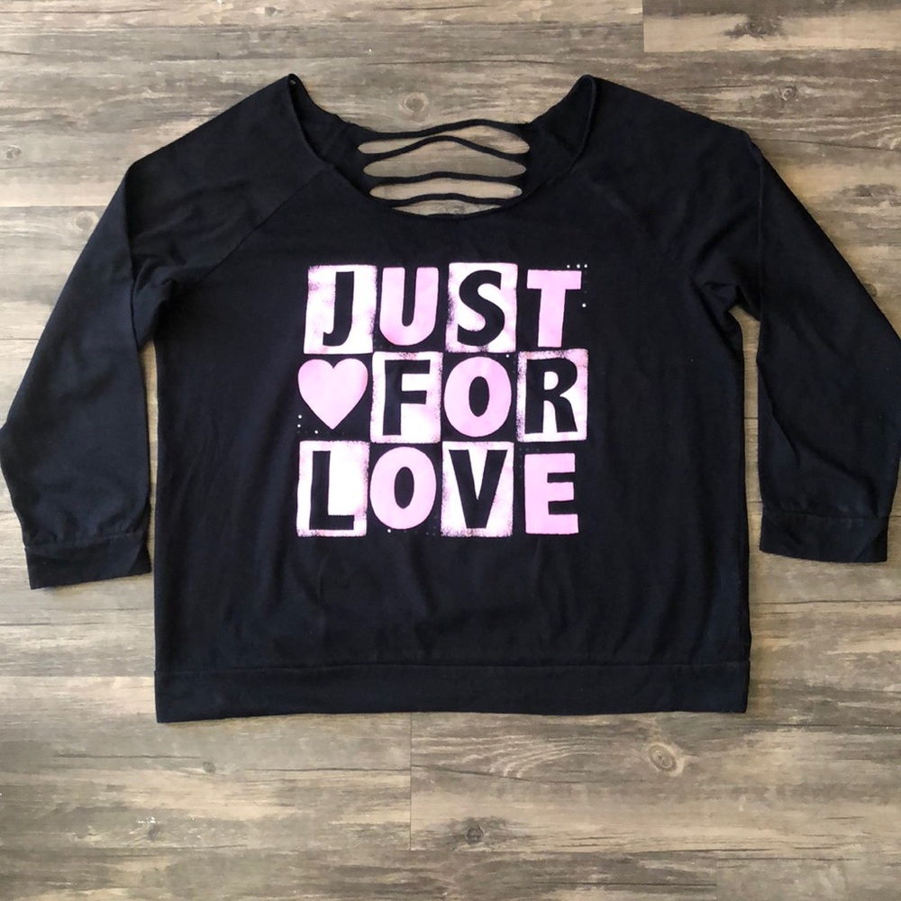 Hard Candy Back Cutout Sweatshirt Size XL Juniors